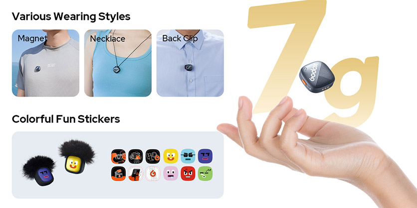 1025378_A.jpg - Godox Cube-OP3 1-Person Wireless Microphone for DJI Osmo Pocket 3 - Image 1