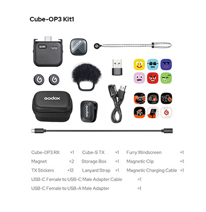 1025378_E.jpg - Godox Cube-OP3 1-Person Wireless Microphone for DJI Osmo Pocket 3 - Image 5