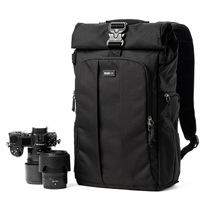 1025398_E.jpg - Think Tank Photo FocusPoint Rolltop Camera Backpack (Asphalt Black, 22L) - Image 5