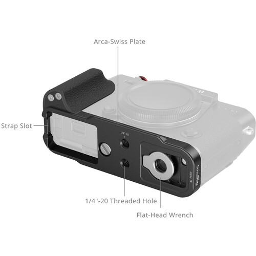 1025738_A.jpg - SmallRig L-Shaped Mount Plate with Silicone Handle FUJIFILM X-T30 III Black 5663 - Image 1