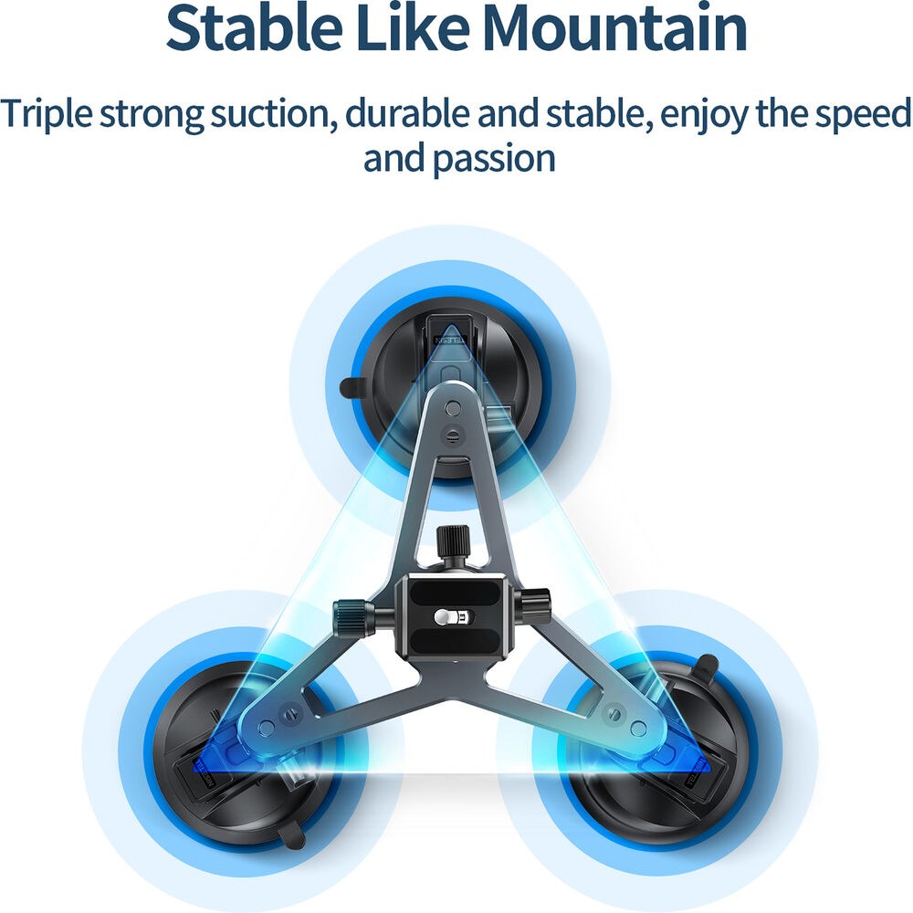 1026128_B.jpg - Telesin Triple Suction Cup Camera Mount - Image 2