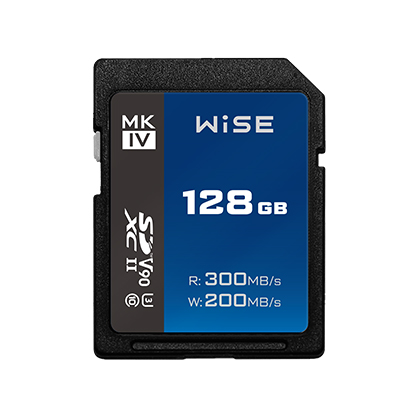 Wise 128GB SDXC UHS-II V90 MK-IV Memory Card - Best Available Image