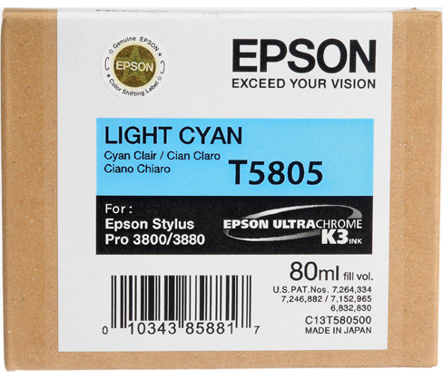 Epson 3800/3880 K3 80ml Ink Light Cyan