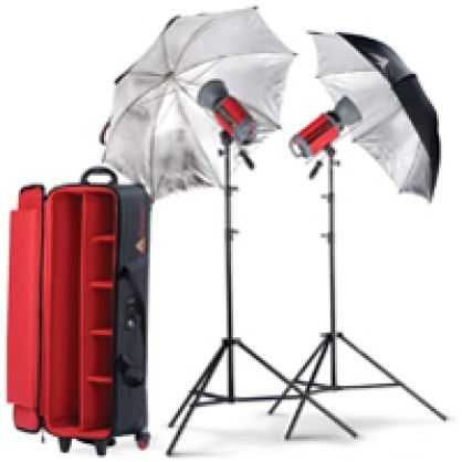 Photoflex StarFlash 300ws Dual Umbrella kit with case