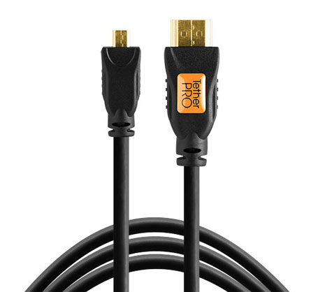 TetherPro HDMI Micro to HDMI Cable 3 feet BLACK
