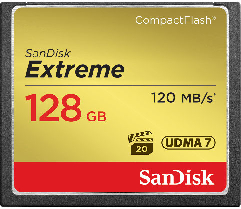 SANDISK EXTREME CF 128GB VPG20 120MB/S