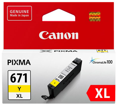 Canon CLI-671 Yellow Dye Ink (H/Y)