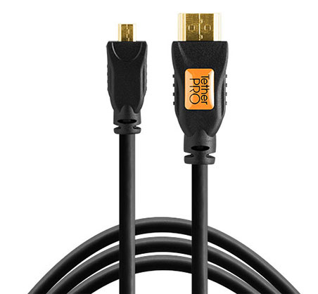 Tether Pro Micro-HDMI (D) to HDMI (A) Cable - 6 feet Black