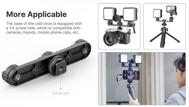 1018809_A.jpg - Ulanzi PT-23 Cold Shoe Expansion Bracket - Image 1