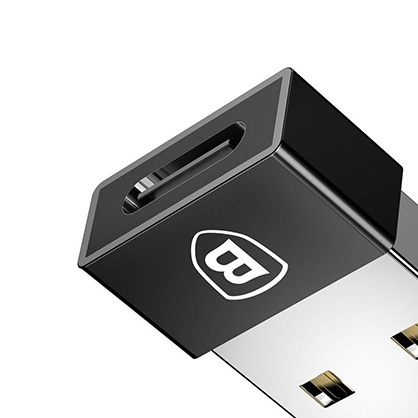 1018849_B.jpg - BASEUS USB-A To USB-C Exquisite 2.4A Adapter Black