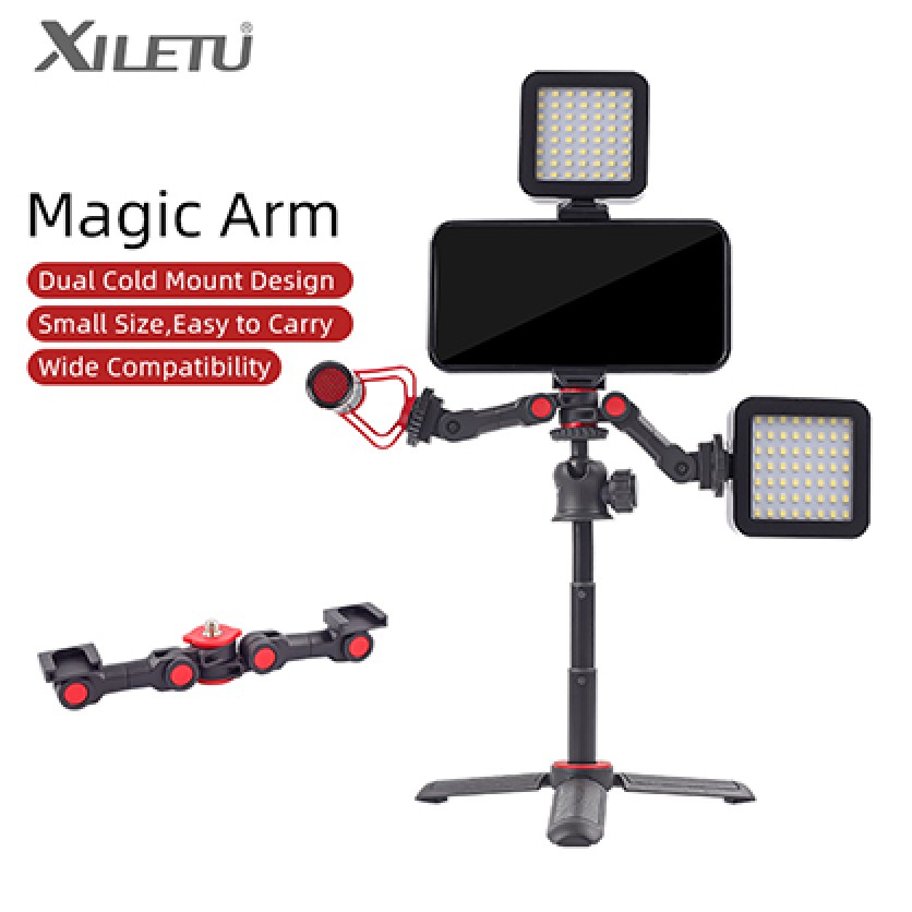 XILETU CG-1 Magic Arm Dual Cold Shoe Adapter