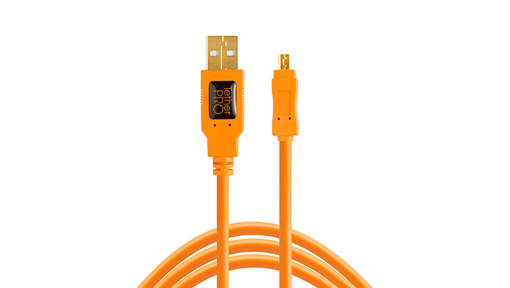 TetherPro USB 2.0 to Mini-B 8-Pin 30cm Orange CU8001-ORG - Best Available Image