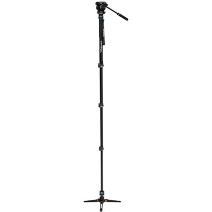 1019819_A.jpg - Benro Connect Video Monopod with S2 Pro Flat Base Fluid Video Head