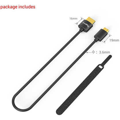 1019929_B.jpg - SmallRig Mini-HDMI to HDMI Cable 35cm 3040 - Image 2