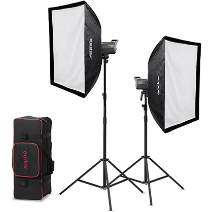 Godox Litemons LA200Bi LED 2-Light Kit with Stands and Softboxes - Best Available Image