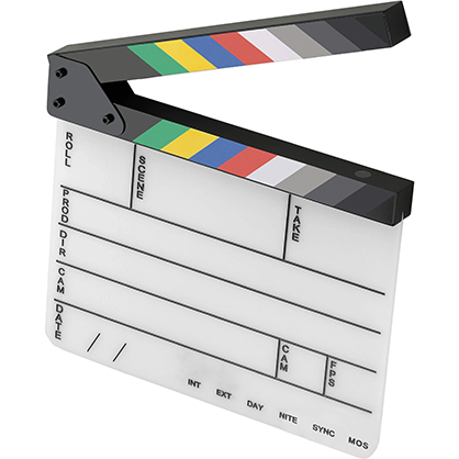 Camera Armour Acrylic Production Slate with Clapper