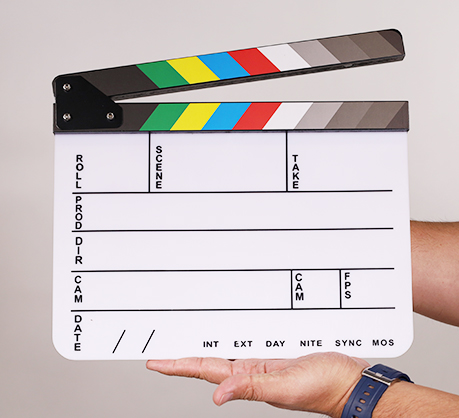 Camera Armour Acrylic Production Slate with Clapper - Multi Colour - Best Available Image