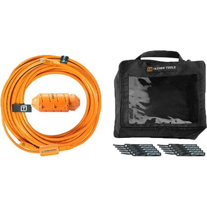 Tether Tools TetherBoost Pro USB-C Cable System (9.4 metre, Orange) - Best Available Image