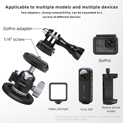 1023819_D.jpg - XILETU Magnetic Ball Head for Action Cameras - Thumbnail 4