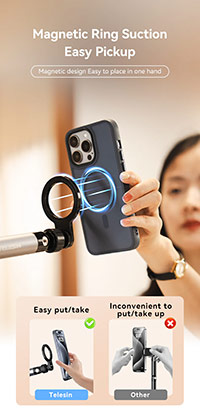 1024179_A.jpg - Telesin Magnetic MagSafe Desktop Phone Stand - Image 1