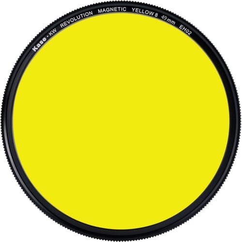 Kase Revolution Black and White Filter with Magnetic Adapter (Yellow, 49mm)