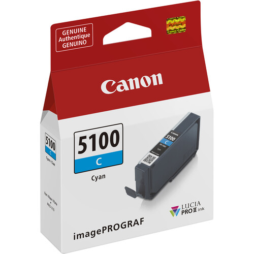 Canon PFI-5100 LUCIA PRO II Cyan Ink Tank (14.4mL) - Best Available Image