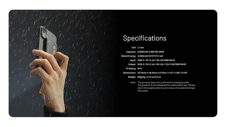 1024609_E.jpg - Nitecore NB Air Ultra Lightweight and Slim USB-C 5000mAh Power Bank - Thumbnail 5