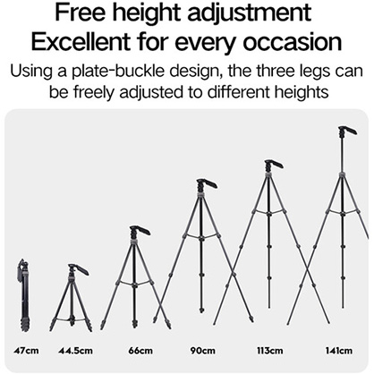 1024899_D.jpg - Xiletu LSM1+XT204A Aluminum Tripod with Panoramic Head  &  Mobile Phone Holder - Image 4