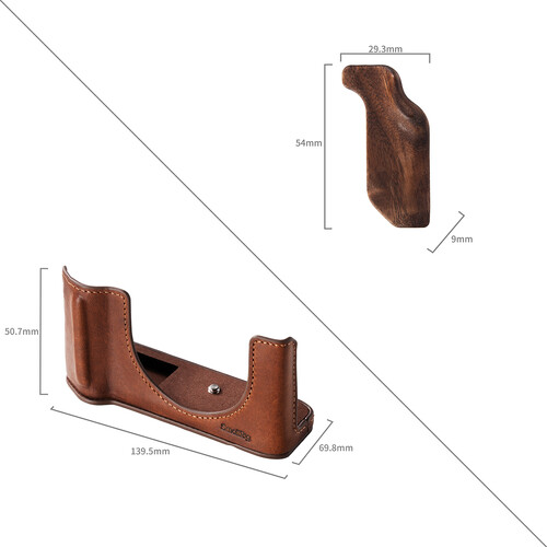 1024949_B.jpg - SmallRig Leather Half Case Kit for FUJIFILM GFX100RF (Brown) 5268 - Image 2