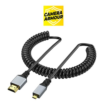 Best image for Camera Armour Coiled Straight Micro-HDMI to HDMI Cable
