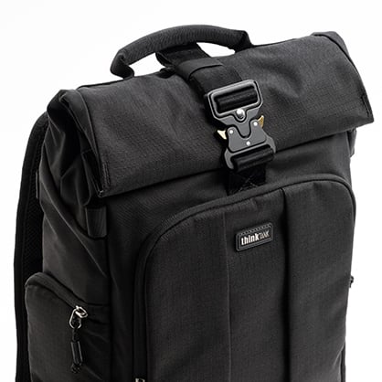 1025399_B.jpg - Think Tank Photo FocusPoint Rolltop Camera Backpack (Asphalt Black, 30L) - Image 2