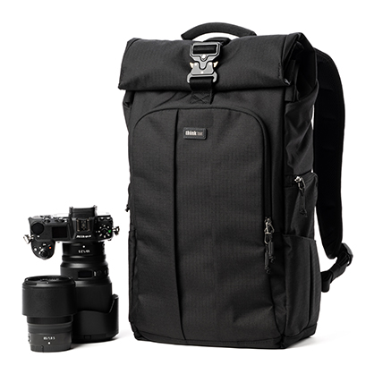 1025399_C.jpg - Think Tank Photo FocusPoint Rolltop Camera Backpack (Asphalt Black, 30L) - Image 3