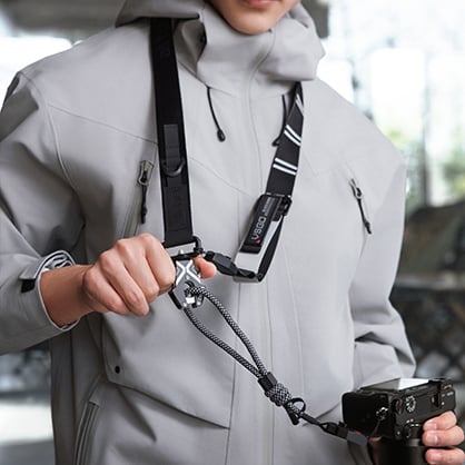 1025439_A.jpg - VSGO Black Snipe URBAN Camera Strap (Convertible Shoulder / Wrist Strap Black) - Thumbnail 1