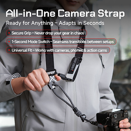 1025439_C.jpg - VSGO Black Snipe URBAN Camera Strap (Convertible Shoulder / Wrist Strap Black) - Image 3