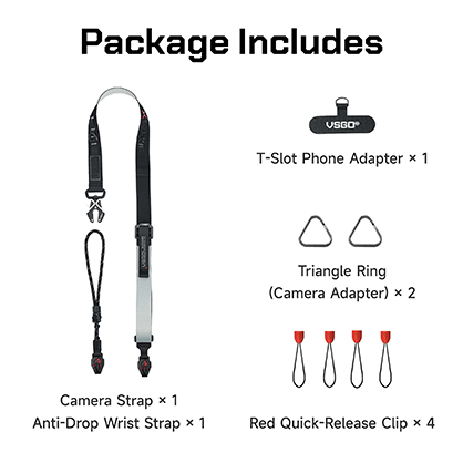 1025439_D.jpg - VSGO Black Snipe URBAN Camera Strap (Convertible Shoulder / Wrist Strap Black) - Image 4