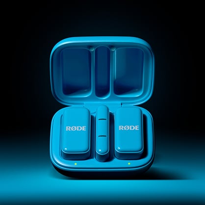1025509_A.jpg - RODE Wireless Micro 2-Person Wireless Microphone USB-C Connector 2.4 GHz Blue - Thumbnail 1