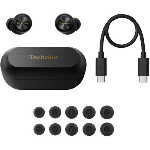 1025649_B.jpg - Technics EAH-AZ100 Reference-Class True Wireless Earbuds (Black) - Thumbnail 2