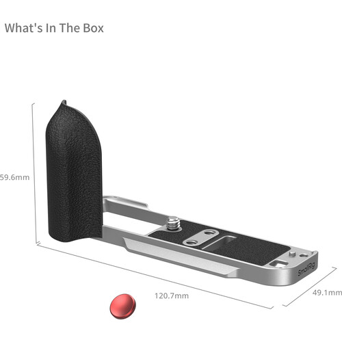1025739_B.jpg - SmallRig L-Shaped Mount Plate with Silicone Handle FUJI X-T30 III Silver 5664 - Image 2