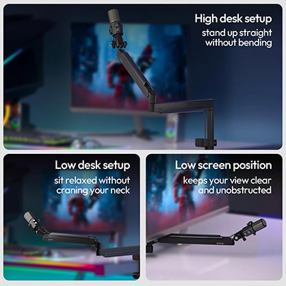 1025889_A.jpg - Ulanzi ZJ05 Premium 2-in-1 Microphone Boom Arm with Ballhead - Image 1