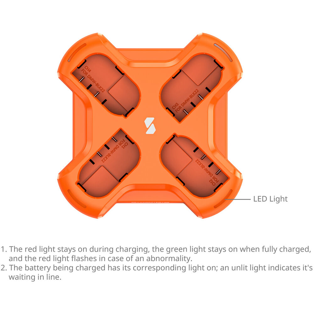 1026019_B.jpg - SmallRig DMW-BLK22 4-Channel Camera Battery Charger (Panasonic) 5748 - Image 2