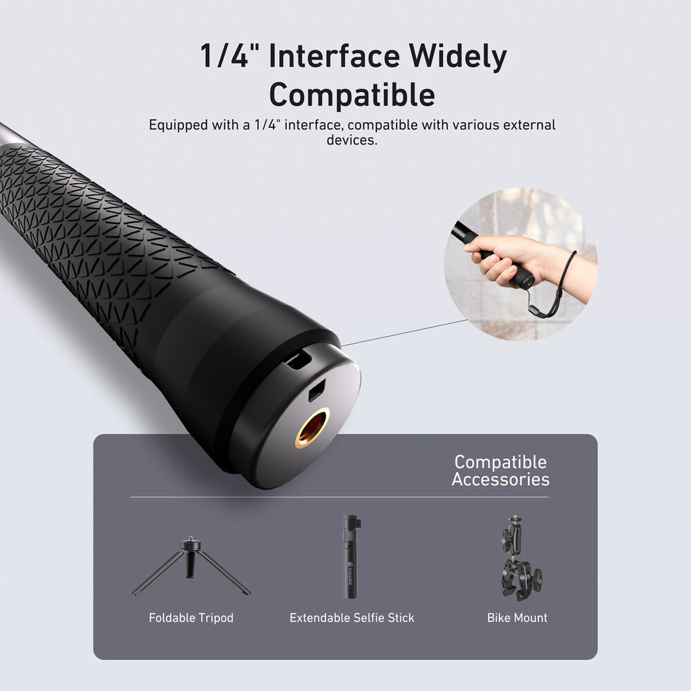 1026129_B.jpg - Telesin Aluminium Selfie Stick 120cm - Image 2