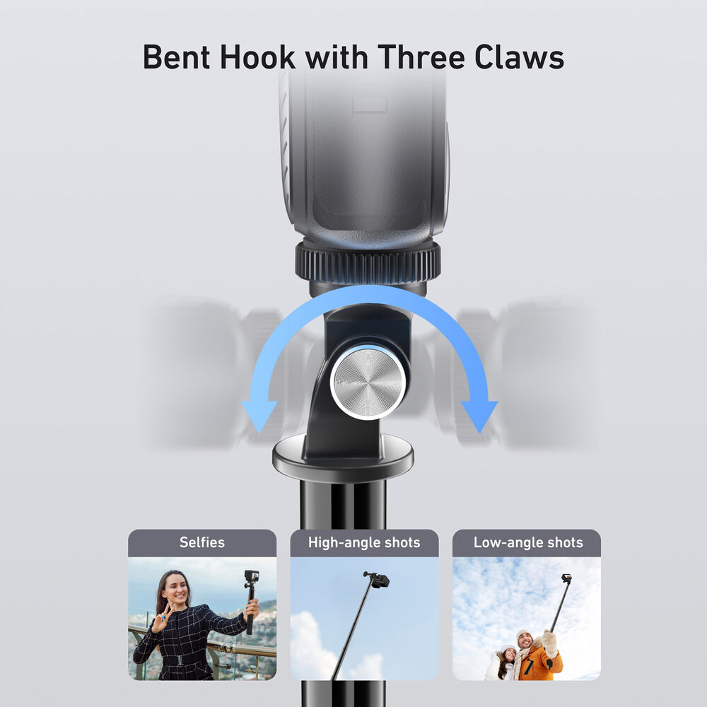 1026129_D.jpg - Telesin Aluminium Selfie Stick 120cm - Thumbnail 4