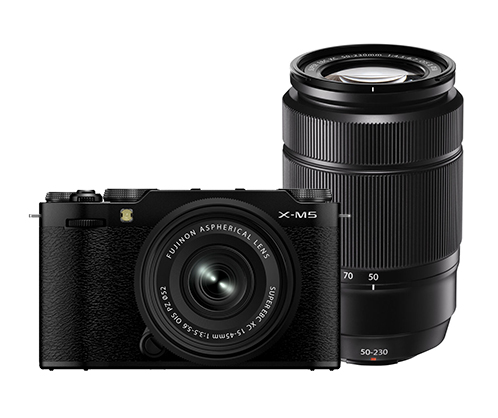 Best image for Fujifilm X-M5 Twin Lens Kit in Black including 15-45mm and 50-230mm Lenses