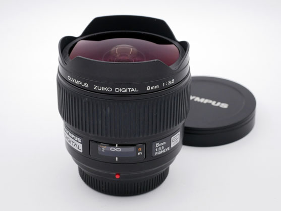 Olympus AF 8mm F3.5 ED Fisheye Lens for 4/3's Mount not Micro 4/3's (Requires MMF2 or 3 for use on Micro 4/3's)