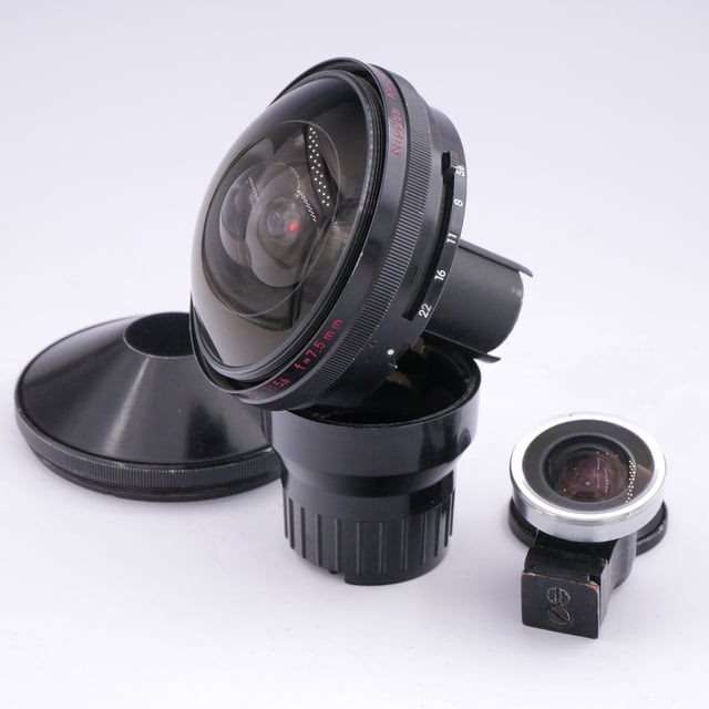 Best image for Nippon Kogaku MF 7.5mm F/5.6 Fish-Eye Nikkor Lens + Viewfinder (was $1295)