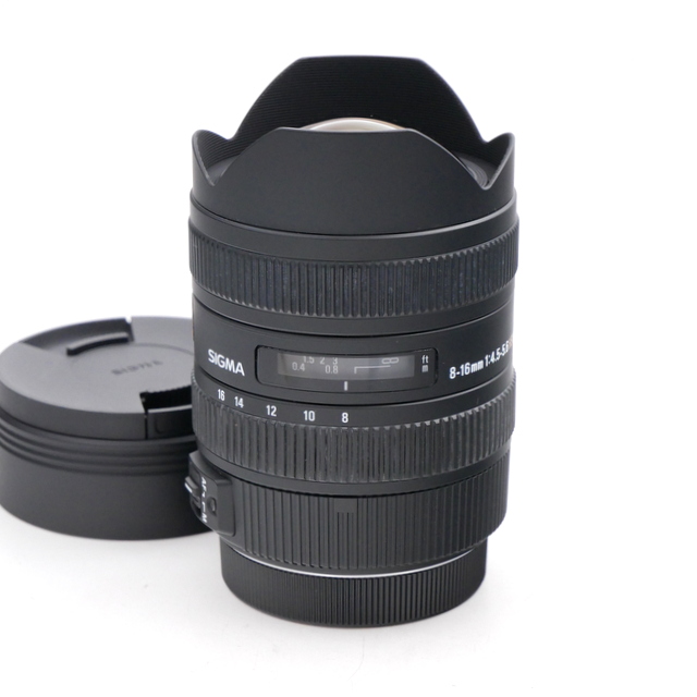 Sigma AF 8-16mm F4.5-5.6 HSM DC lens in Canon EFs Mount