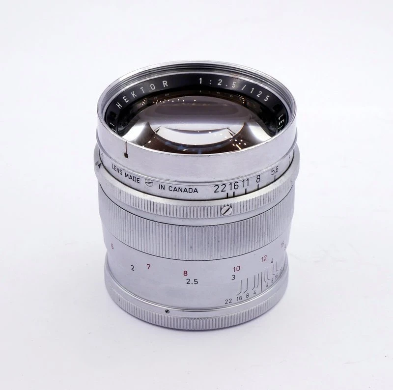 S-H-4YJWTT_3.webp - Leitz 125mm F/2.5 Hektor Lens on focusing mount (16446) - Leica Lens Made in Canada - Image 2