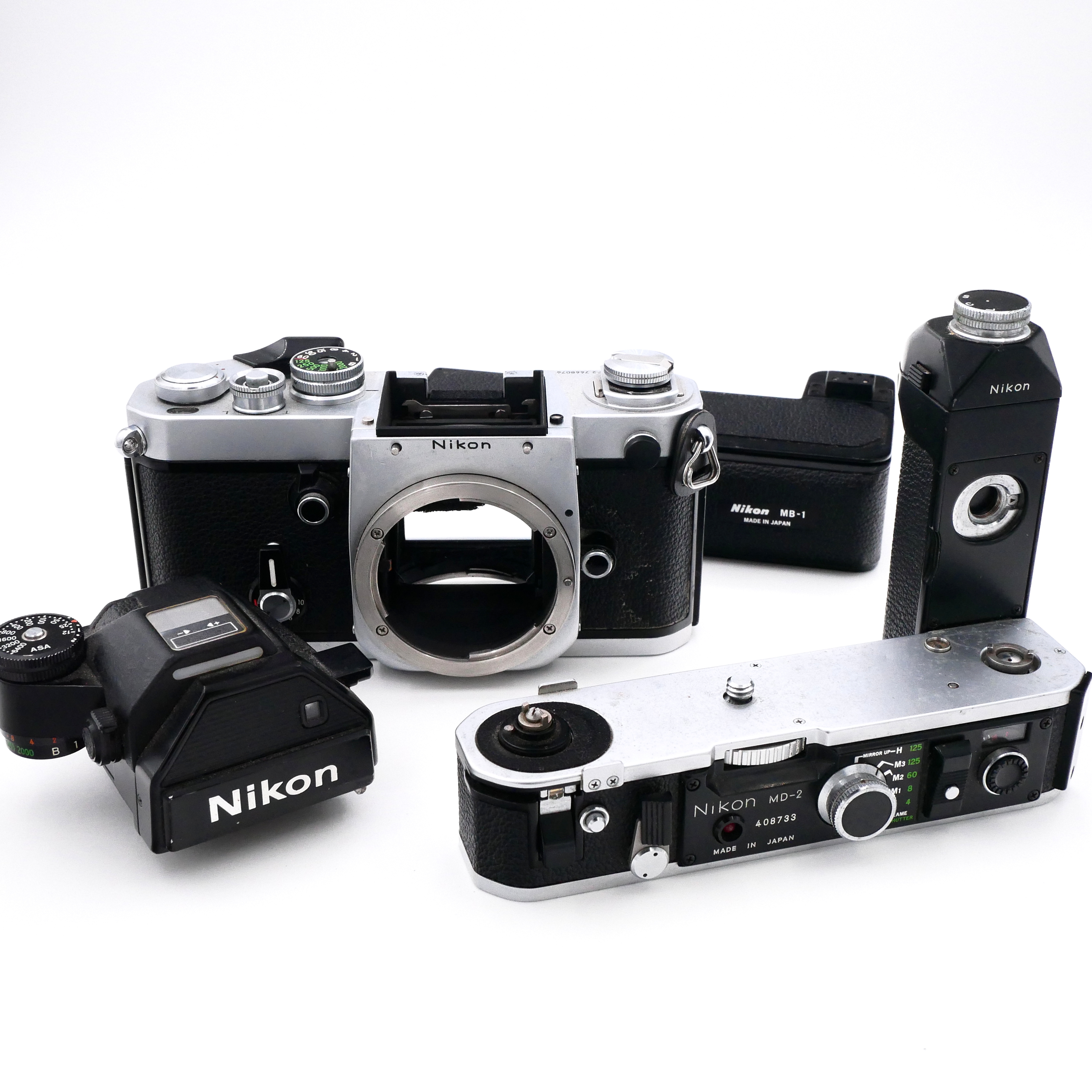 S-H-7E596P_5.jpg - Nikon F2 SLR Film Camera with Nikon MB-1 and MD-2 - Image 7