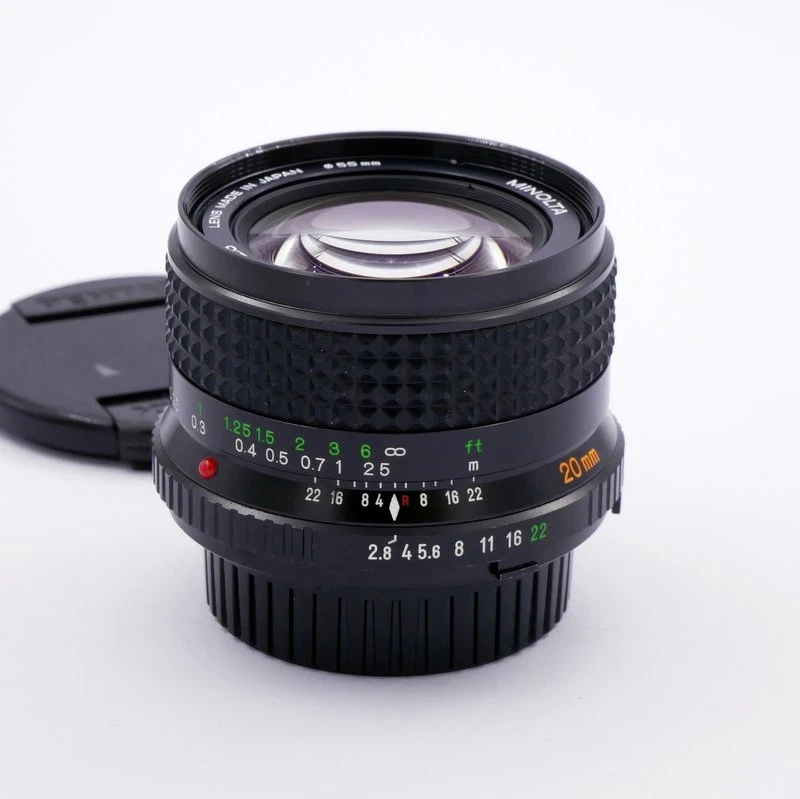 Minolta MF 20mm F/2.8 W.Rokkor Lens in MD Mount - Rare - Best Available Image