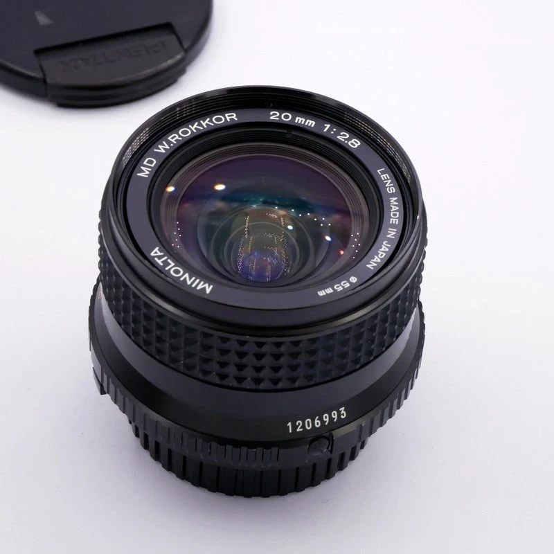 S-H-K3D3LN_2.webp - Minolta MF 20mm F/2.8 W.Rokkor Lens in MD Mount - Rare - Image 1